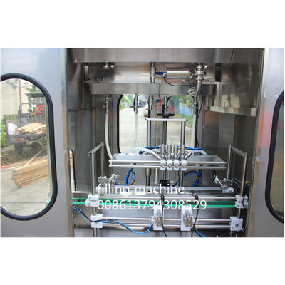 0.8MPa 1000ml 4 Head Self Flow Bottle Filling Line