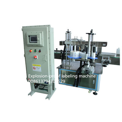 Two Side Explosion Proof Sticker Labelling Machine 80 Bottles/Minute
