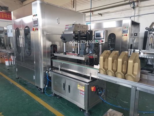Viscosity Liquid Lube Oil Bottle Filling Line Touch Screen