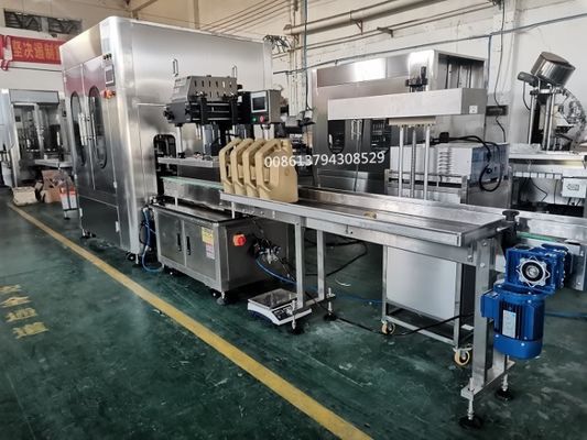 Viscosity Liquid Lube Oil Bottle Filling Line Touch Screen