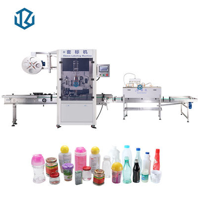 Pet Plastic Glass Bottle Sleeve Labeling Equipment Heat Packing Machine With Shrink Tunnel